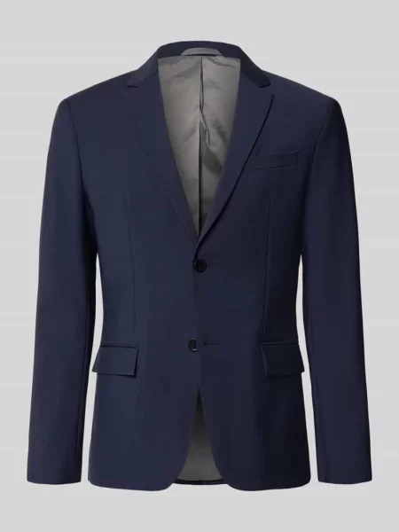 Marynarka na 2 w jednokolorowy design Calvin Klein granatowa