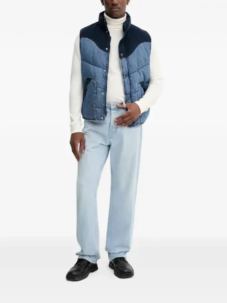 Kurtka jeansowa Levi's w kratkę ocieplana niebieska