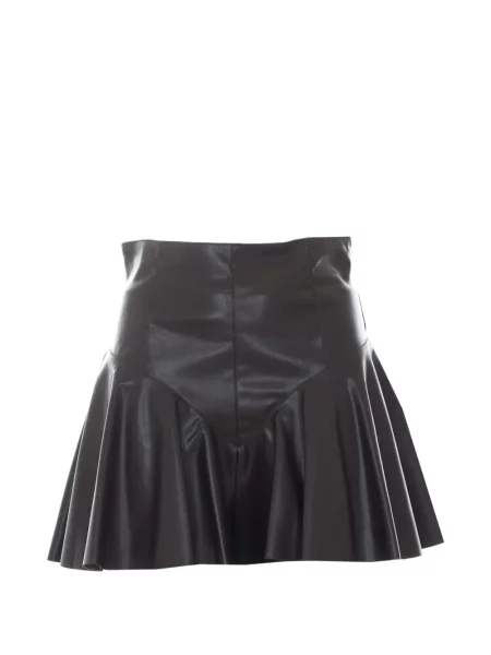 Pantaloni scurți Aniye By din piele evazate negru