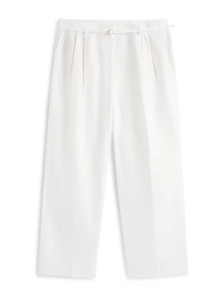 Tommy Hilfiger Curve Hlače z naborki bela