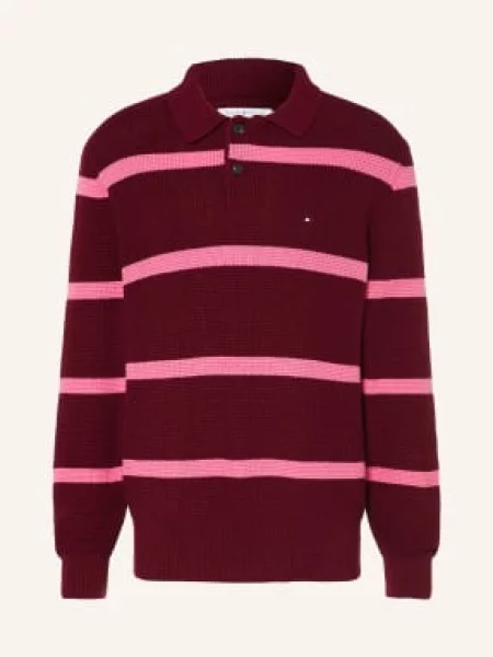 Tommy Hilfiger Rugbyové Tričko tmavě / růžová červená