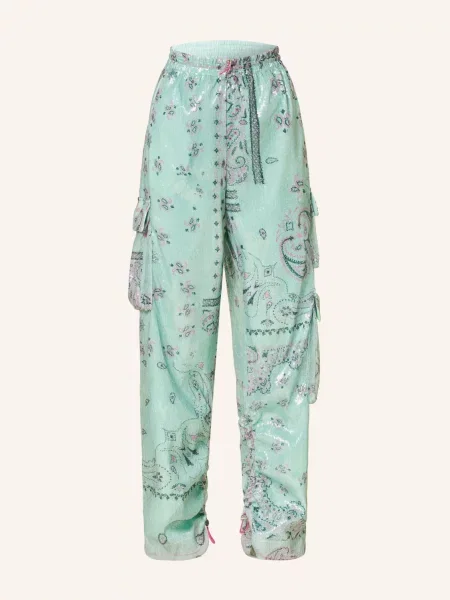 Khrisjoy Bojówki Z Cekinami gruen czarne