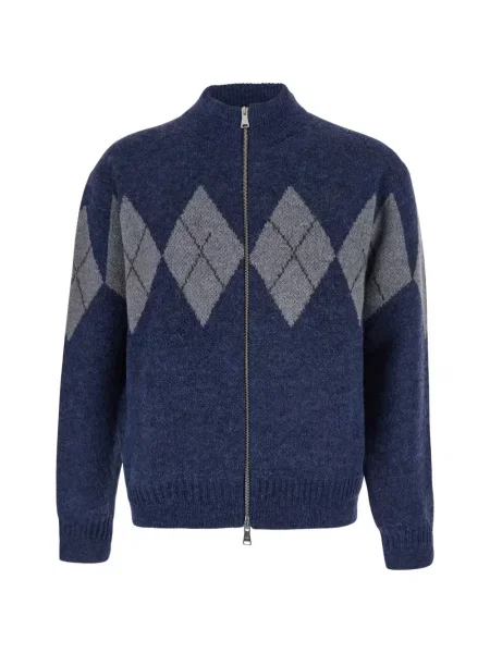 Cardigan Coor cu model argyle albastru