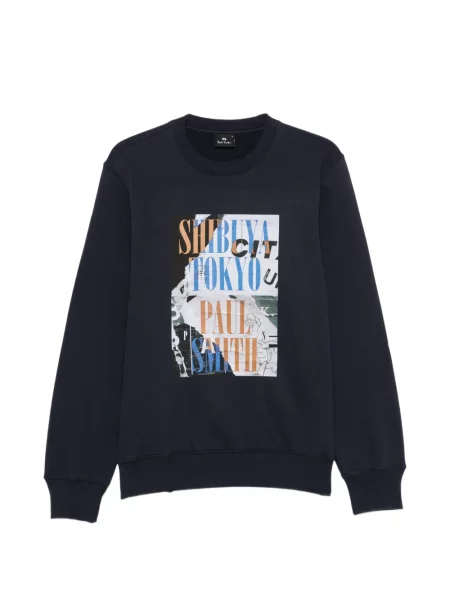 Lung hanorac Ps Paul Smith cu imagine albastru