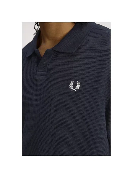 Hanorac Fred Perry din jerseu albastru