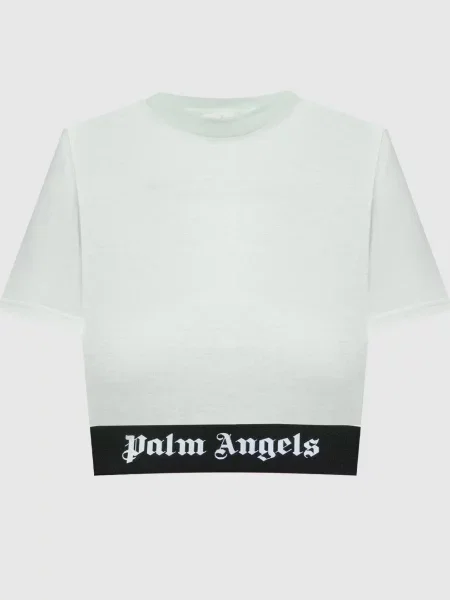 Футболка з візерунком логотипа Palm Angels зелена