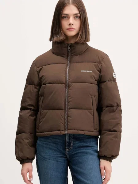 Guess Jeans kurtka zimowa brązowy