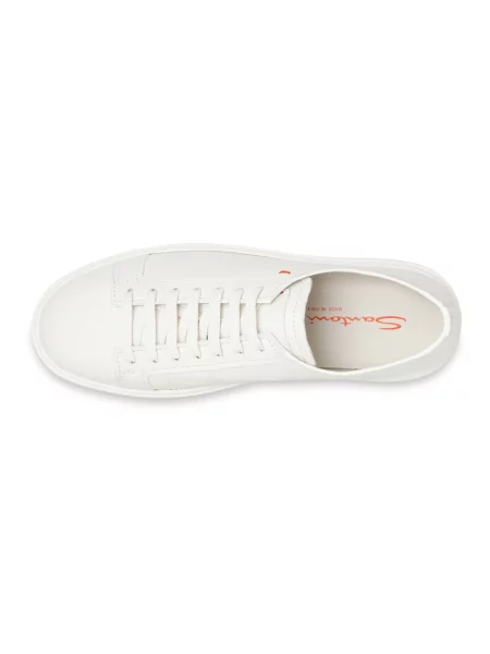 Sneakersy Santoni skórzane białe