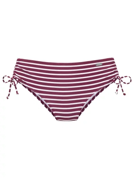 VENICE BEACH Slip costum de baie roșu bordeaux alb