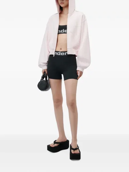 Hanorac cu glugă Alexander Wang cu imagine roz