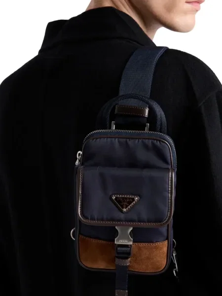 Rucsac Prada din piele albastru