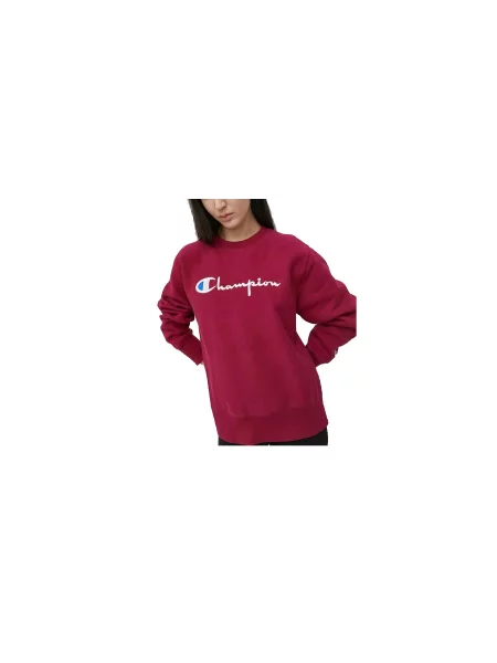 Champion Crewneck Sweatshirt DarkPink Kobiety Bluzy i bluzy z kapturem Champion Burgundowy Size: S biała