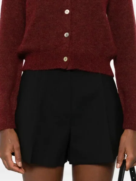 Pantaloni scurți Msgm din satin plisate negru