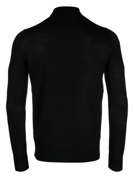 Tricou polo Ballantyne de lână negru