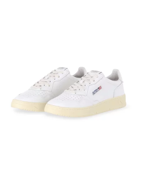 Sneakers Autry Medalist Low Man Leat/ Leat Wht/ Wht EUR 41 białe