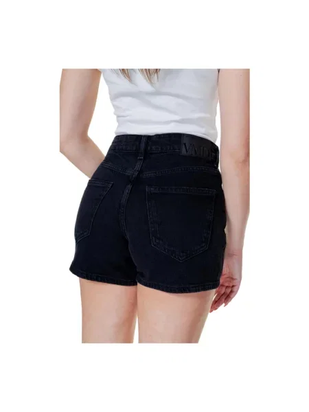 Szorty jeansowe Vero Moda z wysoką talią casual czarne