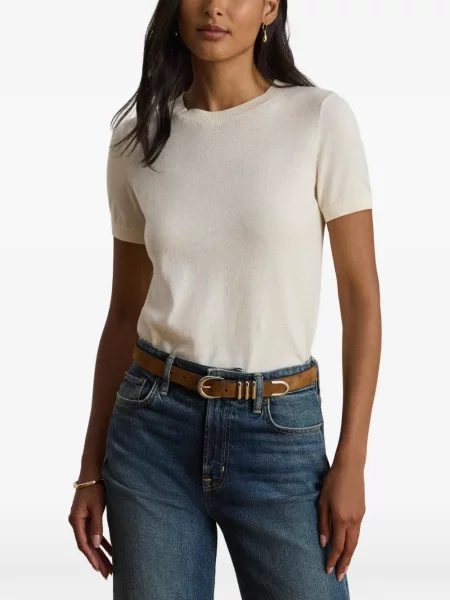 Scurt pulover Lauren Ralph Lauren cu broderie