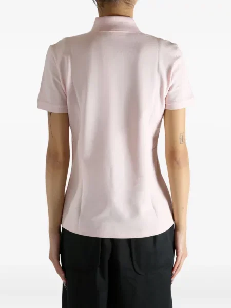 Polo Lacoste cu broderie roz