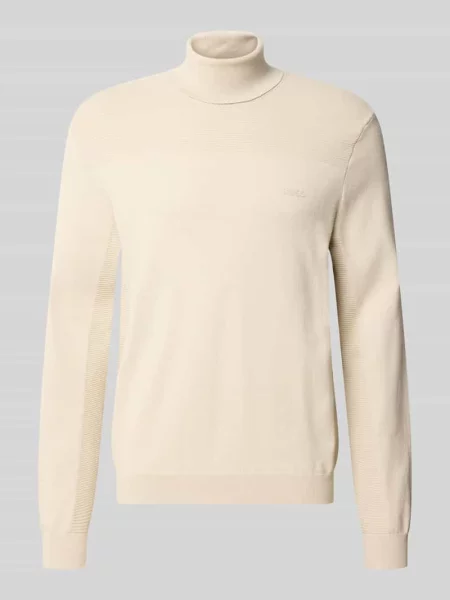Sweter z golfem w kroju regular fit z mieszanki wełny Boss Green