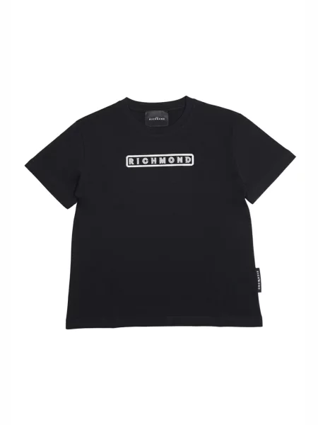 John Richmond Majica T-shirt nera per bambino' crna