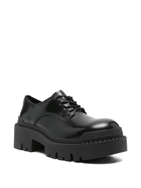 Pantofi derby Ash cu șireturi cu platformă din dantelă negru