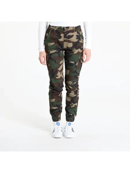 Παντελόνια Urban Classics Ladies High Waist Camo Cargo Pants Camo Green πράσινο