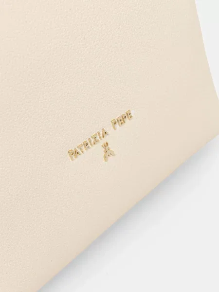 Шкіряний рюкзак Patrizia Pepe малий однотонний бежевий