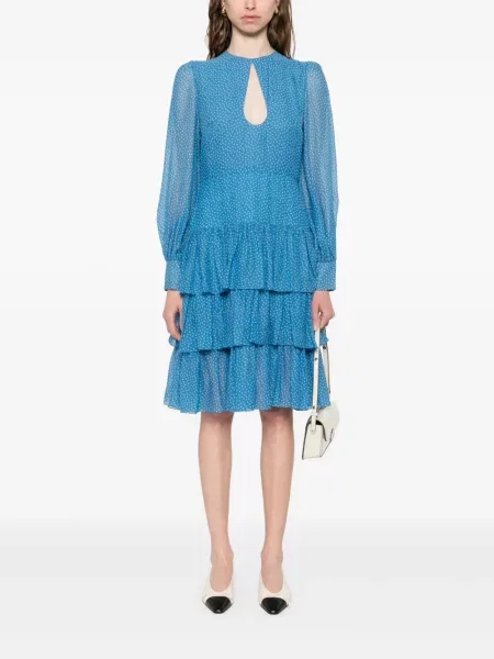 Rochie Valentino Garavani de mătase de costum albastru