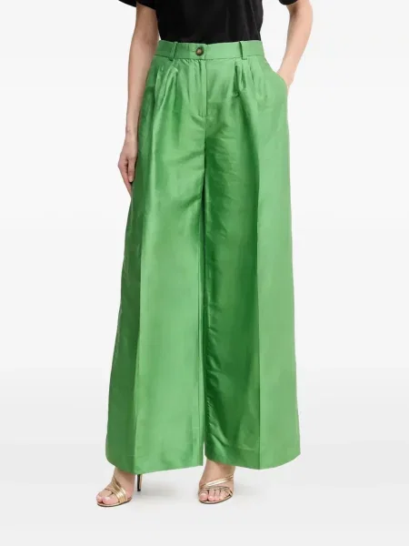Pantaloni Luisa Spagnoli plisate verde