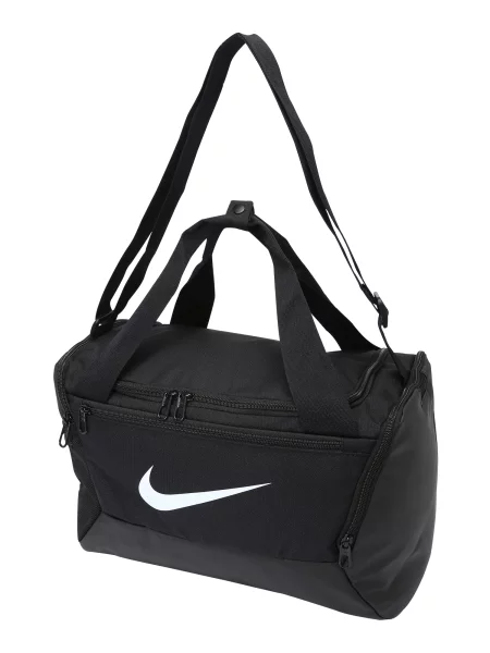 NIKE Geantă sport Brasilia negru alb