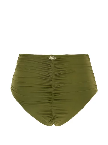 Bikini Maison Anami cu talie înaltă cu volane verde