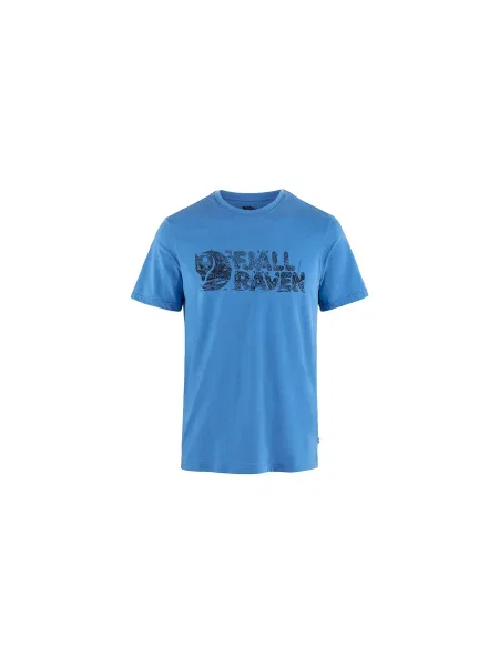 Fjällräven Lush Logo T-shirt M Mężczyźni Koszulki Fjällräven Size: S niebieski