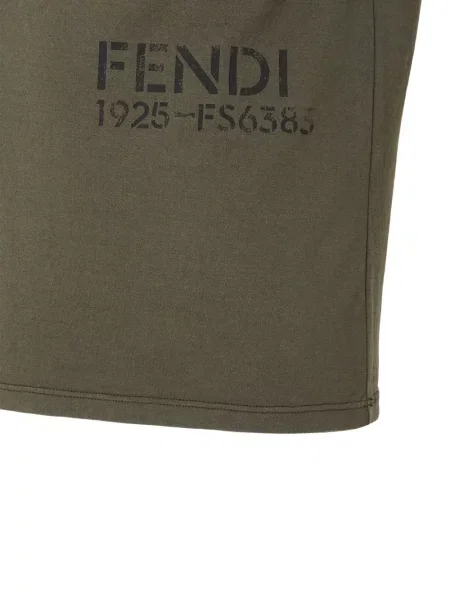 Tricou Fendi cu imagine verde