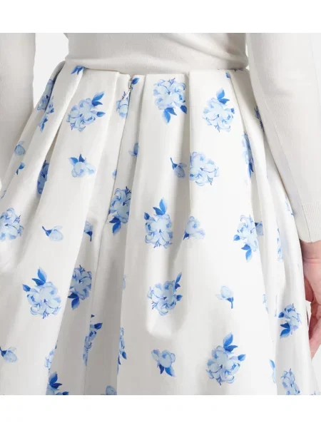 Fusta maxi Leo Lin cu model floral alb