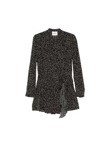 Sukienka koszulowa Marant Etoile garniturowa czarna