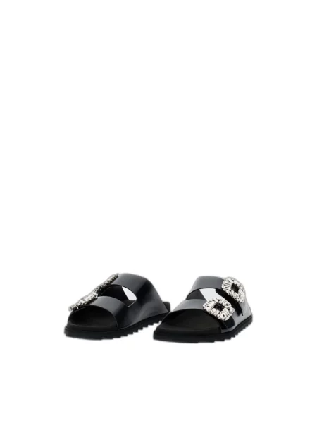 Klapki Roger Vivier skórzane czarne