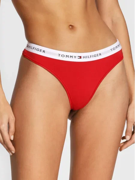 Tommy Hilfiger Underwear Siaurikės tamsiai mėlyna / pilka balta raudona