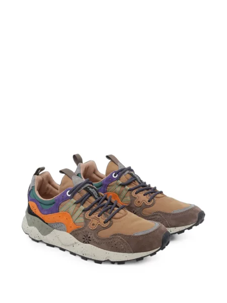 Szarvasbőr virágos chunky sneaker Flower Mountain barna