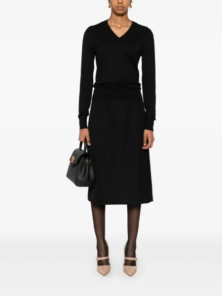 Pulover Dolce & Gabbana cu decolteu în V negru