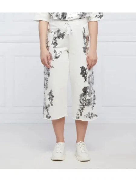 Marc Cain Pantaloni | Cropped Fit alb