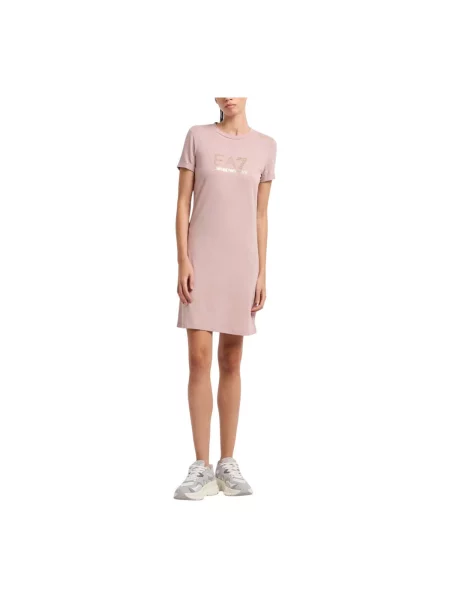 Šaty Emporio Armani Train Evolution W Dress Ss Fawn M růžové
