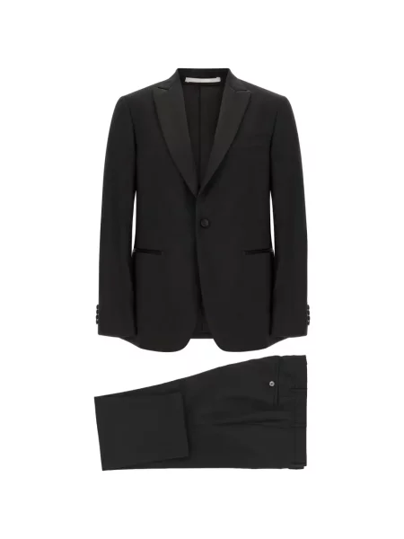 Costum Pal Zileri din satin cu rever negru