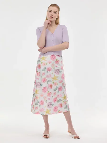 Fustă midi Orsay alb