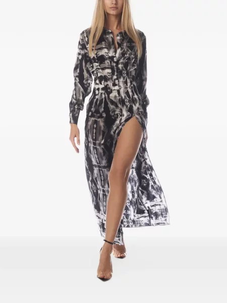 Rochie maxi Tessitura de mătase negru