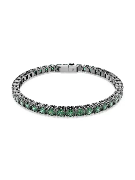 Swarovski narukvica za žene metalna Swarovski kristal MATRIX zelena