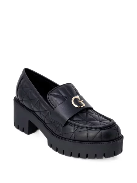 Matlasat pantofi loafer Guess cu platformă negru