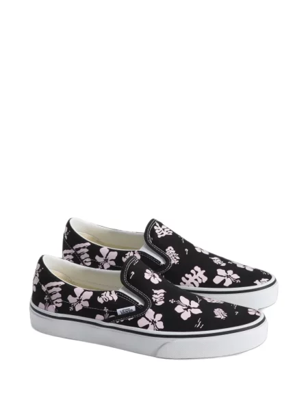 Slip-on маратонки Vans на цветя с принт черно