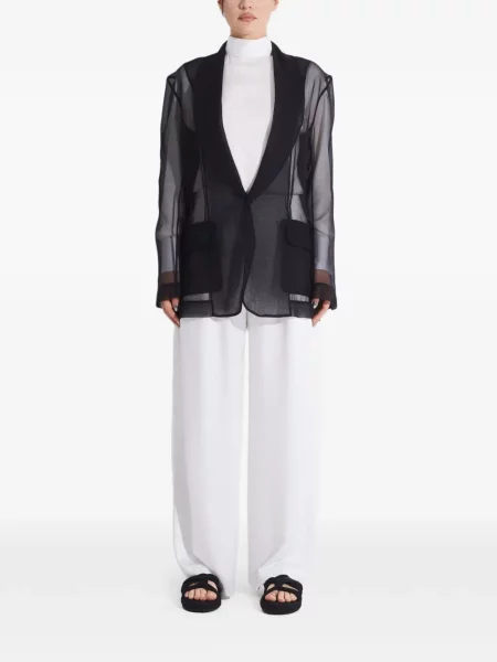 Pantaloni Tessitura Body Couture alb