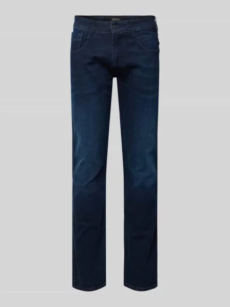 Jeansy o kroju slim fit z 5 model ‘ANBASS’ Replay niebieskie