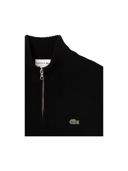 Sweter Lacoste wełniany czarny